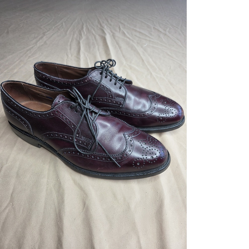Allen Edmonds Concord Burgundy Leather Wingtip Oxford Mens Size 6.5D Dress - Picture 1 of 13